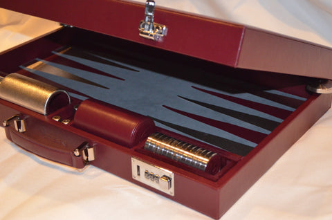 Maroon-Champagne-Dolphin Tournament Style Backgammon Sets