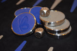 Concrete-Cobalt-Black Tournament Style Backgammon Set