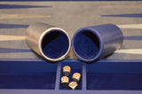 French Navy-Champagne-Dolphin Tournament Style Backgammon Set