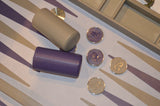 Concrete-Plum-Light Grey Tournament Style Backgammon Set