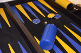 Black-Cobalt-Marigold Tournament Style Backgammon Set