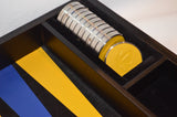 Black-Cobalt-Marigold Tournament Style Backgammon Set